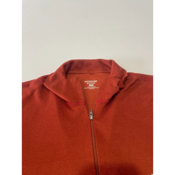 Patagonia Capilene Midweight Capilene Quarter Zip Baselayer Burnt Orange Size L - Picture 3 of 11